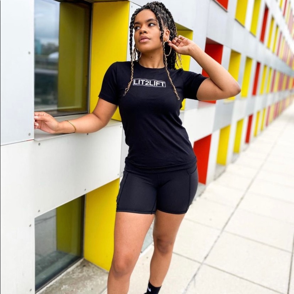 Black Athleta Bike Shorts